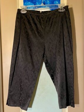 Black Sexy Vintage Peddle Pushers Elastic-Waist